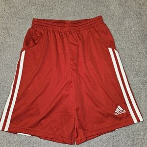 Adidas Girls Shorts Large L Soccer Basketball Red Climalite